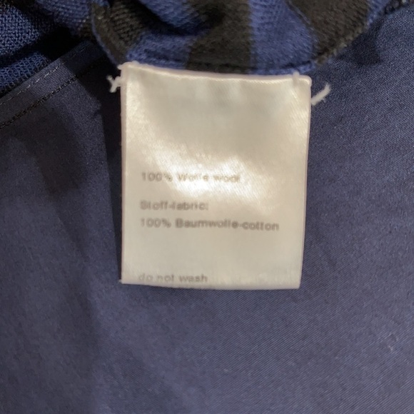 Akris Punto Short Sleeve Mixed Stripe Peplum Top SZ 6 - Picture 10 of 13